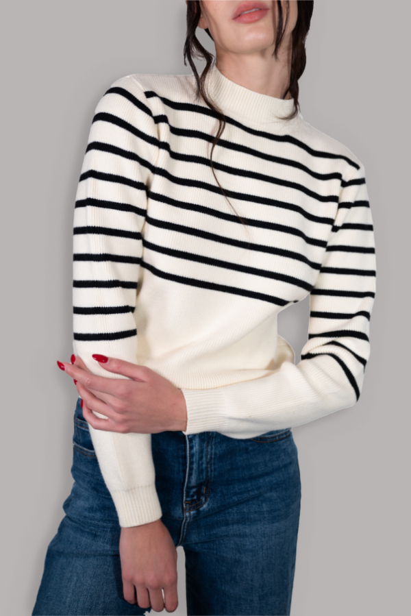 Maglione a Righe in Stile Marinière