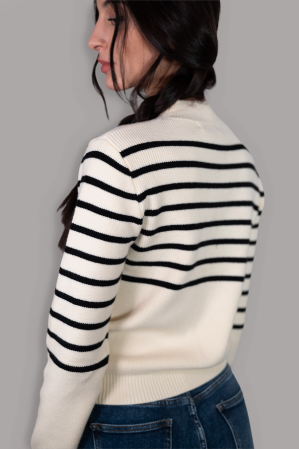 Maglione a Righe in Stile Marinière