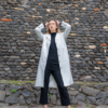 Trench Coat Bianco Elegante