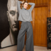 Maglione grigio Donna in Lana con Collo Alto - Eleganza e Comfort