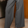 Pantaloni Palazzo a Vita Alta - Grigio Antracite
