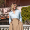 Camicia celeste in tessuto leggero