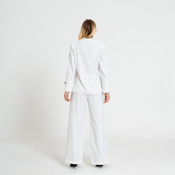 Completo Donna a Righe Bianche e Grigie – Chic Effortless