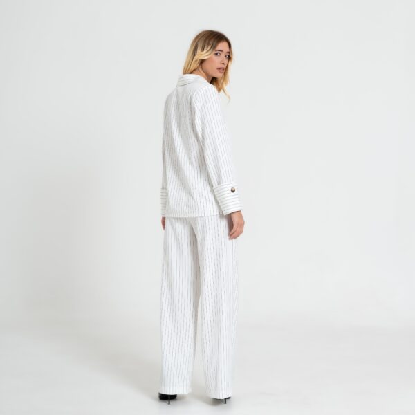 Completo Donna a Righe Bianche e Grigie – Chic Effortless