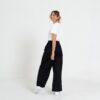 Pantaloni Palazzo Neri con Micro Strass