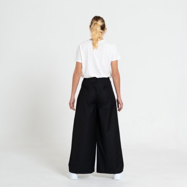 Pantaloni Palazzo Neri con Micro Strass