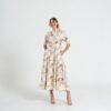 Abito Midi in Cotone con Stampa Floreale