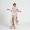 Abito Midi in Cotone con Stampa Floreale