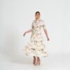 Abito Midi in Cotone con Stampa Floreale