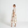 Abito Midi in Cotone con Stampa Floreale