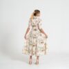 Abito Midi in Cotone con Stampa Floreale